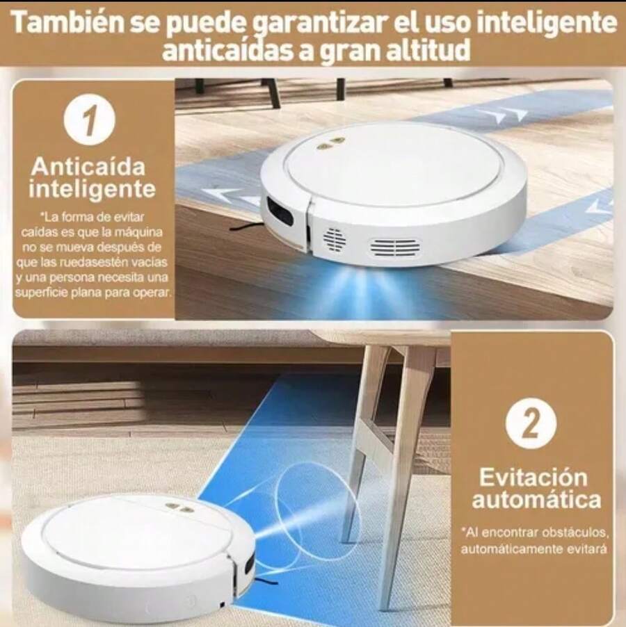 3800pa Robot Vacuum Cleaner, 4 Modes Of Use - White - View 1