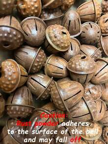10pcs Rusty Acorn Bells, Rustic Christmas Acorn Bells, Primitive Christmas Wreath Crafts, Suitable For Holiday Christmas Farmhouse Home Decor - Multicolor - View 3