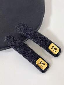 1pc Polyester Casual Bow Hair Clip, Square Bow Design, Suitable For All Seasons, Winter Outfit For Women, Bows, Cute, Claw Clips, Hair Claws, Hair Slide, Hair Barrettes