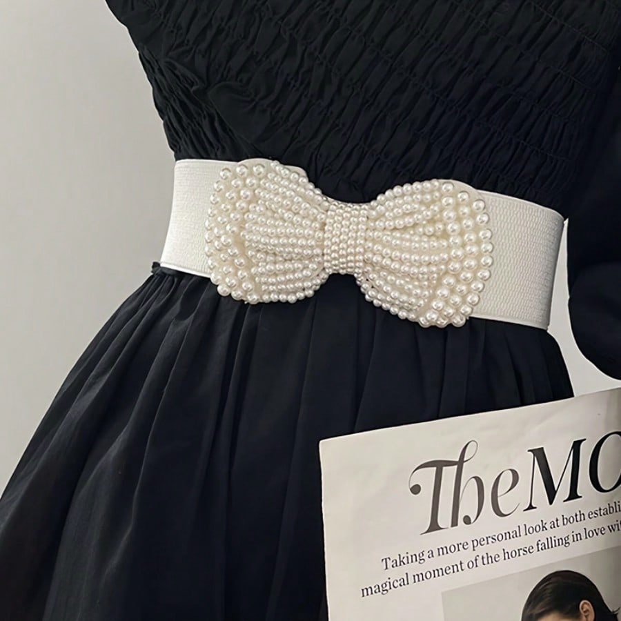 1 Piece Elegant Women’s Stretch Belt With Large Bow – Multifunctional Black Stretch Accessories For Dresses, Jackets And Shirts – Ideal For Casual Outings, Weddings, Work And Parties, Belt Tighteners 1 Piece Elegant Women’s Stretch Belt With Large Bow – Multifunctional Black Stretch Accessories For Dresses, Jackets And Shirts – Ideal For Casual Outings, Weddings, Work And Parties, Belt Tighteners