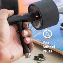 1pc Compact All-In-One Skateboard Tool - T Handle With Allen Wrench & Screwdriver For Skateboards, Longboards, Quads, And Wheels - Lightweight, Portable, And Colorful Tips (Pink, Yellow, Green, Orange)