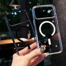 【よく売れる】TPU素材製透明スマホケース、for i Phone 17、17 Pro、17 Pro Max、16 Pro、16 Pro Max、15、15 Pro、15 Pro Max、14 Pro、14 Pro Max、13、13 Pro、13 Pro Max、12、12 Pro、12 Pro Max、12シリーズ対応。落下防止機能と磁気ワイヤレス充電付きシンプルな透明デザイン - ブラック - チェックする 4