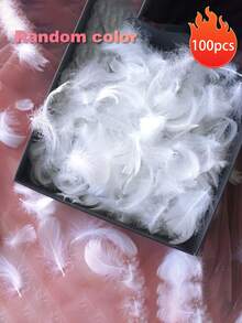 Colorful Feathers For DIYCrafting, Soft Native FeathersAccessories For PartyDecorations,FeatherMask,Windbell AndEarrings(100PCS)