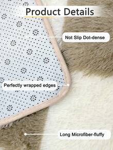 1 件格子图案长毛绒地毯，适用于客厅、卧室等场所。柔软蓬松，亲肤舒适，可机洗，易于清洁。 - 彩色 - 查看 5