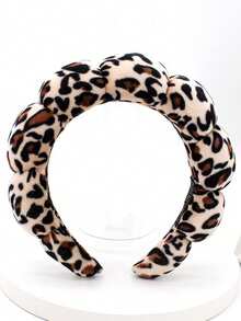 1 chiếc băng đô xốp in họa tiết da báo, băng đô spa dùng để rửa mặt hoặc trang điểm, băng đô xốp, thích hợp cho tiệc tùng, mua sắm, hẹn hò, mọi mùa, tiện lợi và nhẹ, món quà tuyệt vời cho Ngày Valentine, lễ hội, kỳ nghỉ biển, đi làm, dễ sử dụng, vật dụng thiết thực! Phụ kiện tóc làm đẹp tại nhà - Cà phê nâu - Xem 2