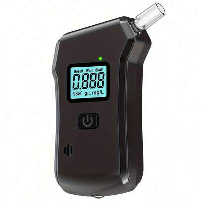 Professional High-Precision Portable Breathalyzer With LCD Digital Display - Non-Rechargeable AAA Batteries, Black ABS Design, Suitable For Home Use, Home Alcohol Detector | Digital Display Device | Durable Plastic Housing, Alcohol Tester - Batteries Not Included