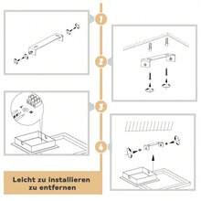Luz de techo LED para cocina - Blanco cálido 3000K, lámpara de techo de madera moderna de 12W, diseño cuadrado negro para cocina, sala de estar, dormitorio, pasillo y comedor