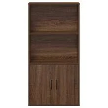 Libreria Larryhot in rovere marrone 60x24x120 cm in legno ingegnerizzato, resistente e durevole, facile da montare, stile decorativo, adattA, Per riporre soprammobili, statuette, libri, piccoli oggetti, ecc. - Castano - Visualizzare 4