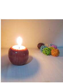 1pc Christmas Eve Gift Apple Candle, Holiday Celebration Candle, Birthday Christmas Decor Home Decor Christmas Decorations Room Decor, Christmas Gifts - Red - View 4