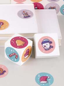 2pcs/Set, Decorative Stickers, Diy Stickers, Art Stickers, Creative Stickers, Handmade Product Stickers, Gift Wrapping Stickers, Planner Stickers, Christmas Elements Stickers, Various Styles, Different Designs, Suitable For Different Occasions, Christmas Gifts For Men And Women, Surprises For Boys, Christmas Stocking Stickers - Multicolor - View 3