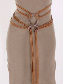 1 pièce Ceinture à nœud de corde grande taille pour femmes, chaîne de taille sorcière nordique, sangle de corps croisée de troll, accessoire de chaman viking, déguisement de pirate, elfe archer, foire, Halloween - A - Voir 6