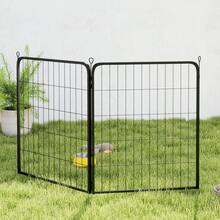 PawHut 2 Piece Expansion Pack Dog Pen For Medium Dogs, 80cm Tall, Black - Black - View 9