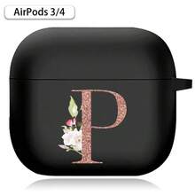 Earphone Case For Airpods (1st / 2nd / 3/4rd Generation) / Airpods Pro /Pro 2 Printed Gold Letters Soft Silicone Wireless BT Headphones Charging Box Protective Cover