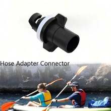 Air Valve Adapter Inflatable Fishing Boat Assault Boat Rubber Boat Kayak Inflatable Nozzle Conversion Head Paddle Board, Beach Essentials, Beach Accessories, Pool Float - Black - View 2