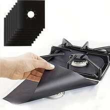 4/6pcs Extra Thick Reusable Gas Range Stovetop Burner Protector Pad Liner Cover - Easy To Clean And Protects Your Kitchen From Messes Wallpaper Wall Paper Wall Stickers Wall Decor Room Decor Wallpaper Stickers Wall Bedroom Decor Kitchen Decor Home Decor