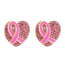 1 Paar modische, hochwertige, exquisite, minimalistische, elegante, süße rosa Strass-Herz-Ohrringe zum Baumeln, die die Gesundheit von Frauen pflegen
