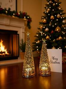 1 pieza Portavelas de Navidad apto para velas de té, adecuado para regalos, festivales, fiestas, hogar y hotel