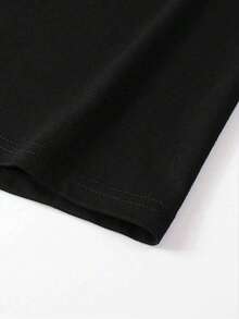 Black Men's Christmas Holiday Glamour Retro Rhinestone Print T-Shirt - Black - View 5