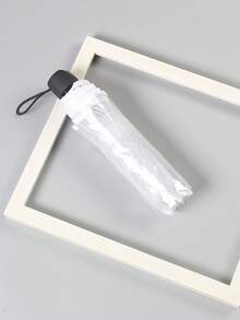 1pc 8-Rib Thickened Pvc Transparent Folding Umbrella, Outdoor Photoshoot Travel Three-Fold Umbrella For School,Office,Household,Travel,Spring Summer Picks,Brides Maid Gifts,Room,Bedroom Deccor,Bedroom Deccor,Beach,Travel,For Men,For Women,Vacation - Multicolor - View 3