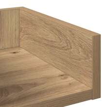 Libreria Larryhot in rovere artigianale 86x25,5x140 cm in legno ingegnerizzato, resistente e durevole, facile da montare, stile decorativo, adattA, Per riporre soprammobili, statuette, libri, piccoli oggetti, ecc. - Castano - Visualizzare 7