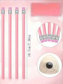 20/10 bút chì HB màu hồng dành cho đám cưới, bút chì than chì kèm tẩy, dùng cho trường học, vẽ, phác thảo, tiệc cô dâu, đồ dùng văn phòng, Halloween, Giáng sinh, năm mới, quà tặng ngày lễ tình nhân, trở lại trường 5/1 chiếc - Nhiều màu - Xem 6