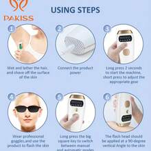 PAKISS Summer Green IPL Hair Removal For For Busy Professionals Women And Men, IPL Device Hair Removal For Nearly Painless & Long-Lasting Results, 999999 Times Flashing Auto Flashing For Fast Full Body Hair Removal From Home - 查看 5