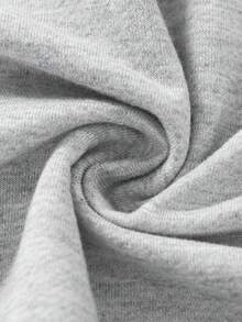 1件少女水豚卡通印花浅灰色卫衣，柔软舒适，适合日常休闲穿着和学校活动。 - 灰色 - 查看 7