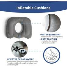 1 Piece PVC Inflatable Cushion Seat, Soft Support Pad, Muscle Comfort, Portable Support Pillow, Easy To Store, Suitable For Camping, Home Office, Sleeping, Travel - Grey - View 5