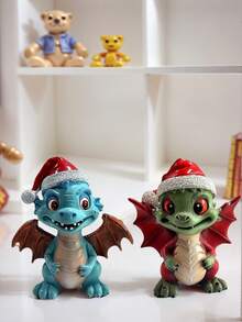 تمثال صغير من الراتنج بتصميم سنتور كرتوني للكريسماس - تمثال جميل لتمثال قزم الراتنج مناسب لديكورات عيد الميلاد وعيد الهالوين، مثالي لديكور الغرفة وديكور غرفة المعيشة.