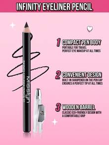 MISSLYN-INFINITY EYELINER PENCIL, Smooth,Creamy,Precision,Ultra-Fine,Intense Line,Ultra Pigment,Bold Stroke,Portable, Daily,Commuting ,Easy To Carry,Travel-Friendly,Compact,Eye Makeup,Eyeliner,Deep, Captivating Eyes,Glamorous Eye Look,Student-Friendly,Party,Everyday Makeup,Natural Daily Look,Easy Removal,Residue-Free,Halloween, Pumpkin, Trick Or Treat, Oct 31st, Ghost - #01 - 查看 5