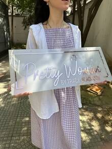 Pink Acrylic Sign, Company Logo Sign, Clinic Sign, Acrylic Logo Sign, Sign For Business, Custom Sign, 3D Business Sign, Rose Gold Sign,Nail Salons, Eyelashes, Beauty Salons, Living Room Decoration,Home Decoration,Mirror,Room,Decoration,Home Decoration,Personalized Gift,Dressing Space,Christmas Decoration - 彩色 - 查看 8