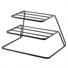 Kitchen Drain Iron Rack 3 Levels Different Size Plates Bowl Cup Separate Storage Rack Dishes Bowl Stand - Multicolor - View 4
