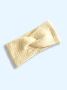 1pc Women's Solid Color Double-Layer Thick Knitted Criss-Cross Headband, Warm Lining Thick Headband Suitable For Sports, Winter, Elastic Hair Accessories For Women And Girls Women Bandanas Winter Head Scarf Women Hair Band - Multicolor - View 15