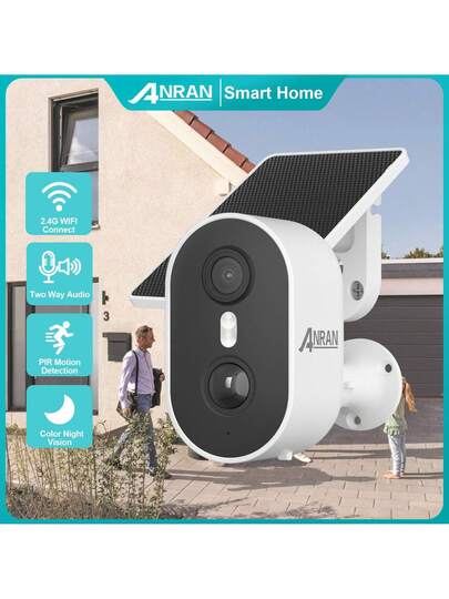 ANRAN Security Cameras Wireless Outdoor, 1080P AI Motion Detection Night Vision Home Cameras, Two Way Talk, Spotlight Siren Alarm, Work Alexa, Rechargeable Battery Powered, IP65 view 10