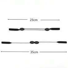 3 Adjustable Sports Eyewear Chains, Silicone Eyewear Holders, Comfortable Non-Slip Eyewear Straps For Active Lifestyles - Black Without Glasses - Black - View 4
