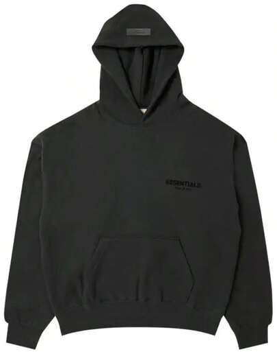 Essentials Black Stretch Limo Hoodie