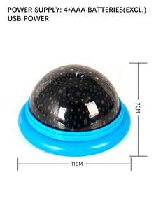 1pc UFO Shaped Starry Sky Projection Lamp, Battery Powered USB Power Supply, Cute Starry Sky Atmosphere Lamp Decoration Atmosphere Lamp, Multiple Color Combinations And Changes, Children's Room Decoration Bedside Lamp, Bedroom Bedside Lamp Projector - 彩色 - 查看 9