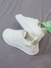 Women Casual Shoes - 白綠色 - 查看 1