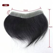 100% Human Hair Toupee For Men, PU Material Hairline Topper, Suitable For Receding Hairline, Natural Hairline Replacement System - Multicolor - View 15
