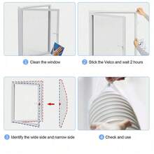 4M Portable Seal Vent Kit Sealing For Air Conditioner Window Cloth Zippers Hose - White - View 7