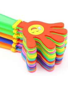 20个迷你拍手器，长9.5厘米/3.74英寸，宽5厘米/1.97英寸，是节日、生日、派对的理想礼物和用品，适合作为新年礼物、圣诞节礼物、节日庆典用品，塑料派对拍手器，趣味派对制造者，带来嘉年华和欢乐（随机2种款式） - 多色 - 查看 17