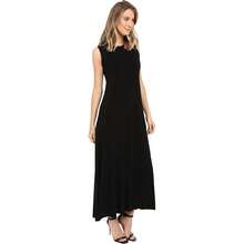 Norma Kamali Long Swing Dress Women's XS Black Stretch Sleeveless A-Line UPS734 - 黑色 - 查看 4
