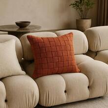 Macrame Cotton Ribbon Cushion Cover Boho Chic Rustic Trance Modern 45CM X 45CM - Terracotta - View 5