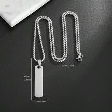1PC Custom Product Women's Men's Fashion Stainless Steel Long Pendant Necklace Perfect Gift For Special Occasions - Mặt dây chuyền - Xem 3