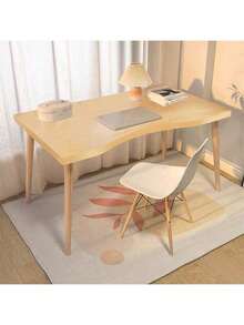 80cm/100cm Home Office Desk, Modern Minimalist Style Computer Desk, Dressing Table, Simple Study Desk Suitable For Small Spaces, Makeup And Dressing Table - Maple - View 9