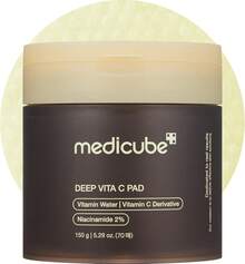 Medicube Deep Vita C Facial Pads, Vitamin C Toner Pads For Uneven Skin Tone, 500,000PPM Of Vitamin Water & 3 Types Of Vitamin, Hydrating & Resurfacing  - 70 Pads - Deep Vita C 衛生棉 - 70 片(1 包) - 查看 1