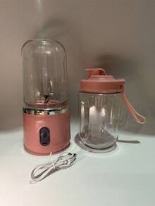 1pc Portable 2-In-1 Blender ; Juicer With Dual Cup Design, Stainless Steel Blades, USB Rechargeable, Easy-Clean For Smoothies, Ice Cubes, Kitchen ; Outdoor Use, Perfect Gift For Valentine's Day ; Mother's Day, Fruit Blending, Sleek Modern Design, ABS Plastic, Blenders For Kitchen, Practical New Year And Christmas Gifts For Women - Multicolor - View 14