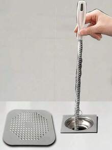 硅胶毛发收集器，适用于淋浴地漏 - 吸盘式设计，易于清洁，非常适合浴室和厨房水槽，家居浴室装饰，秋季装饰，返校装饰