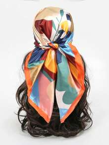 1 peça 90*90 cm lenço quadrado feminino cetim bandana estampa bolsa cachecóis faixa de cabeça moda feminina xale de cabelo envoltório feminino lenço de pescoço hijab