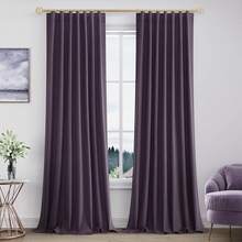 Beige Linen% Blackout Curtains 84 Inch Long, Rod Pocket/Back Tab/Hook Belt/Clip Rings, Thermal Insulated Drapes Bedroom Living Room With Hooks (1 Panel, 60 X 84), Stylish Window Treatments - 李子 - 查看 1